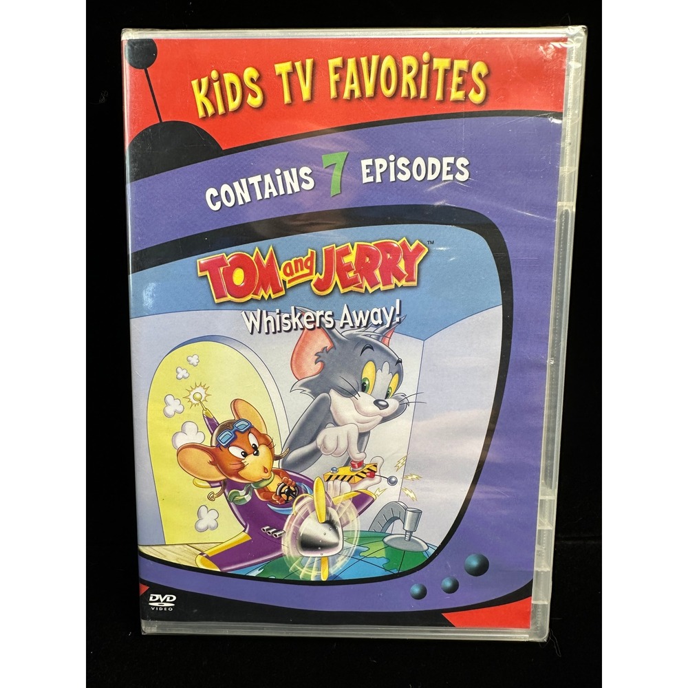 Tom and Jerry Whiskers Away DVD Kids TV Favorites 7 Episodes Brand New Sealed